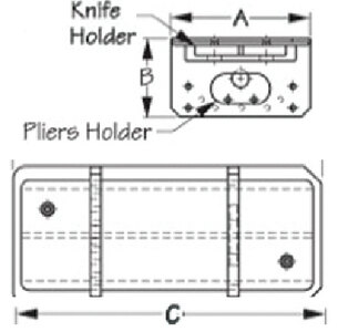 KNIFE AND PLIERS HOLDER (SEA DOG LINE)